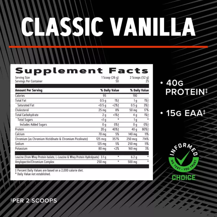 Gnc Amp New Wheybolic, Proteina Din Zer, Studiata Clinic, Cu Aroma De Vanilie, 1585,7 G