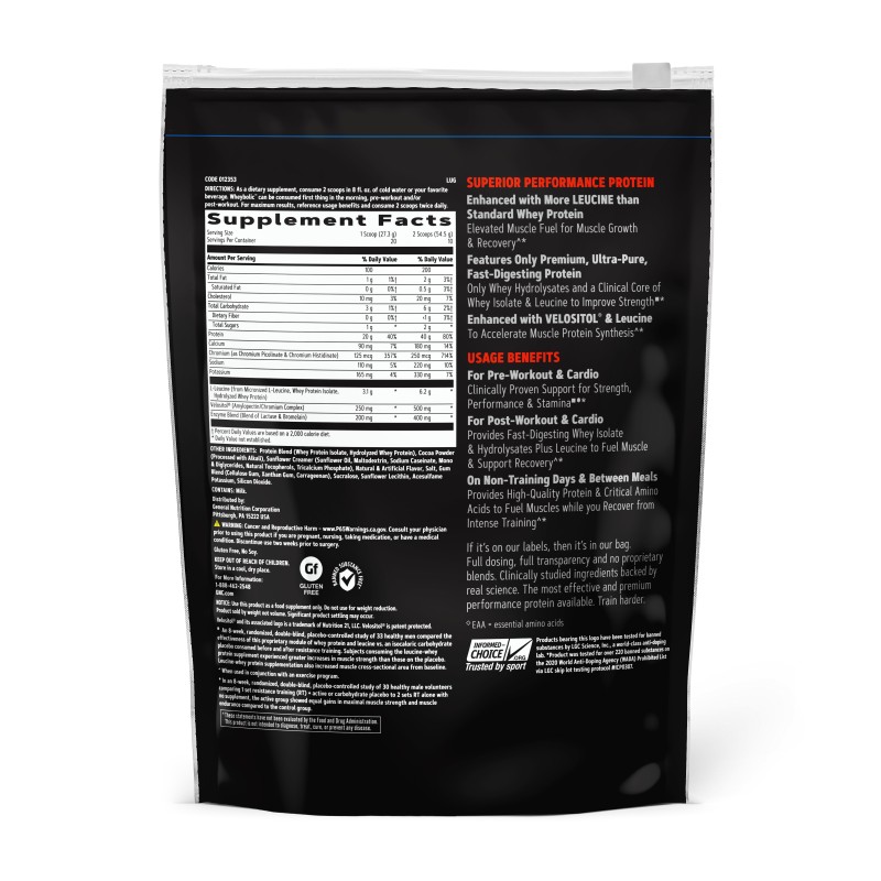 Proteina din zer cu aroma de ciocolata (545 g), GNC Live Well