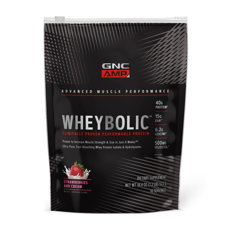 Amp proteina din zer cu aroma de capsuni (522 g), GNC Live Well