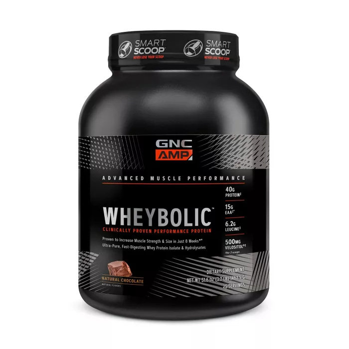 Gnc Amp Wheybolic Proteina Din Zer, Cu Aroma Naturala De Ciocolata, 1462 G Gnc Amp Wheybolic Proteina Din Zer, Cu Aroma Naturala De Ciocolata, 1462 G