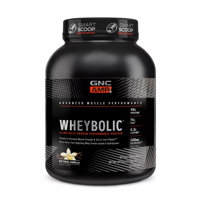 Gnc Amp Wheybolic, Proteina Din Zer, Cu Aroma Naturala De Vanilie, 1412.5 G Gnc Amp Wheybolic, Proteina Din Zer, Cu Aroma Naturala De Vanilie, 1412.5 G