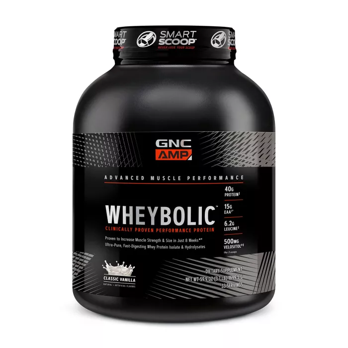 Gnc Amp Wheybolic, Proteina Din Zer, Cu Aroma De Vanilie, 1716 G Gnc Amp Wheybolic, Proteina Din Zer, Cu Aroma De Vanilie, 1716 G