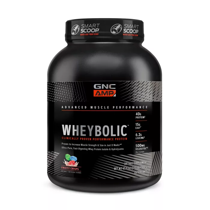 Gnc Amp Wheybolic Proteina Din Zer Cu Aroma De Cereale Cu Fructe, 1300 G Gnc Amp Wheybolic Proteina Din Zer Cu Aroma De Cereale Cu Fructe, 1300 G