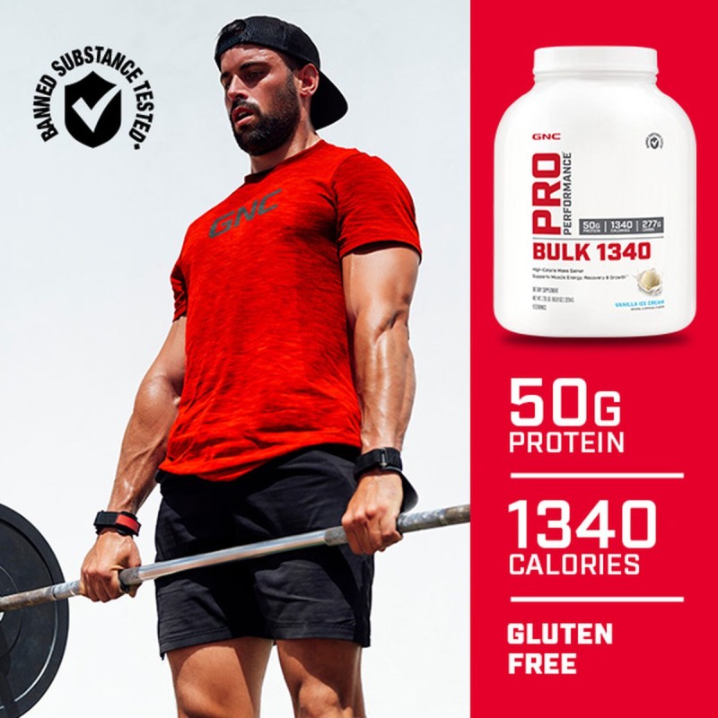 Pro Performance Bulk 1340, Formula Proteica Pentru Crestere In Greutate, Cu Aroma De Ciocolata, Testata Antidoping (3240 G), GNC