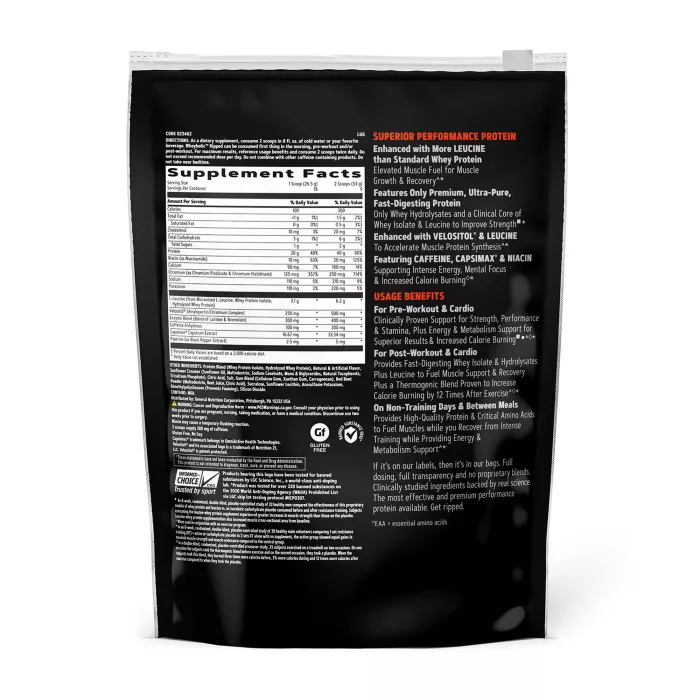 Gnc Amp Wheybolic Ripped, Proteina Din Zer, Cu Aroma De Crema De Capsuni, 477 G Gnc Amp Wheybolic Ripped, Proteina Din Zer, Cu Aroma De Crema De Capsuni, 477 G