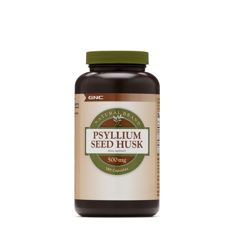 Natural brand seminte de psyllium decordicate 500mg (180 cps), GNC Live Well