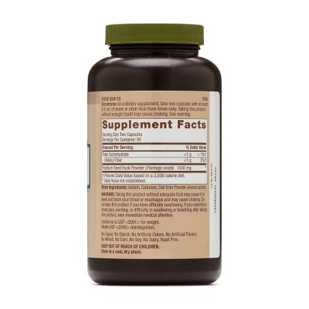 Natural brand seminte de psyllium decordicate 500mg (180 cps), GNC Live Well