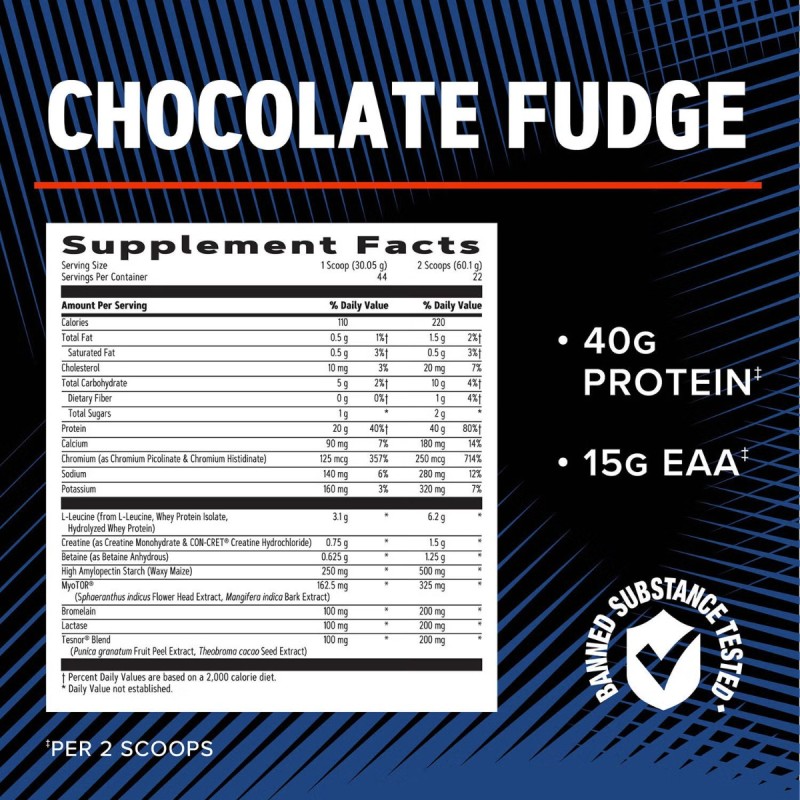 Proteina din zer cu aroma de ciocolata (1322.2 g), GNC Live Well