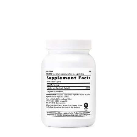 Gnc L-carnitine 500mg, L-carnitina, 120 Cps