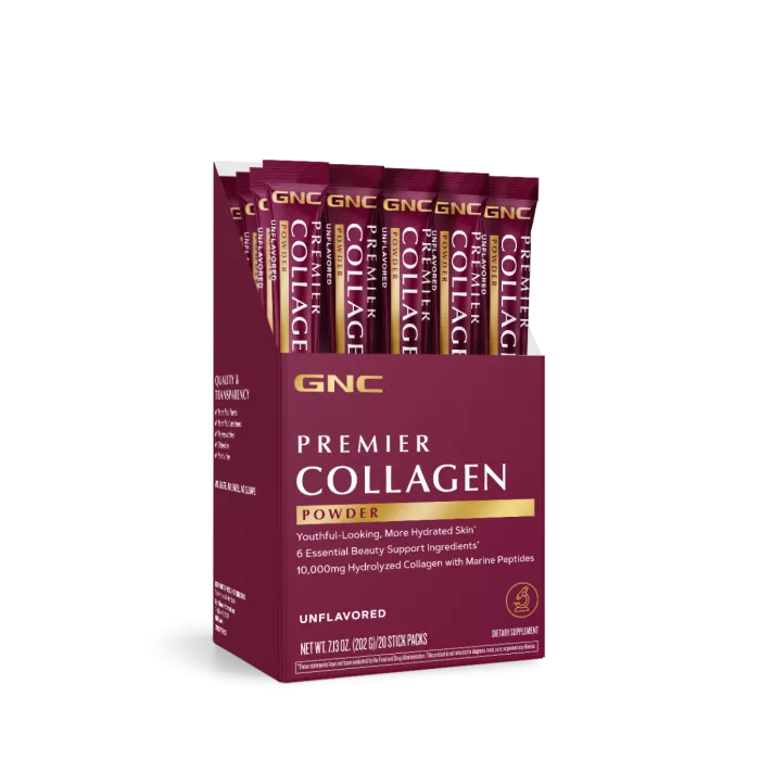 Gnc Premier Collagen Powder, Formula Premium De Peptide De Colagen Hidrolizat Fara Aroma, 20 X 10.1 G Gnc Premier Collagen Powder, Formula Premium De Peptide De Colagen Hidrolizat Fara Aroma, 20 X 10.1 G