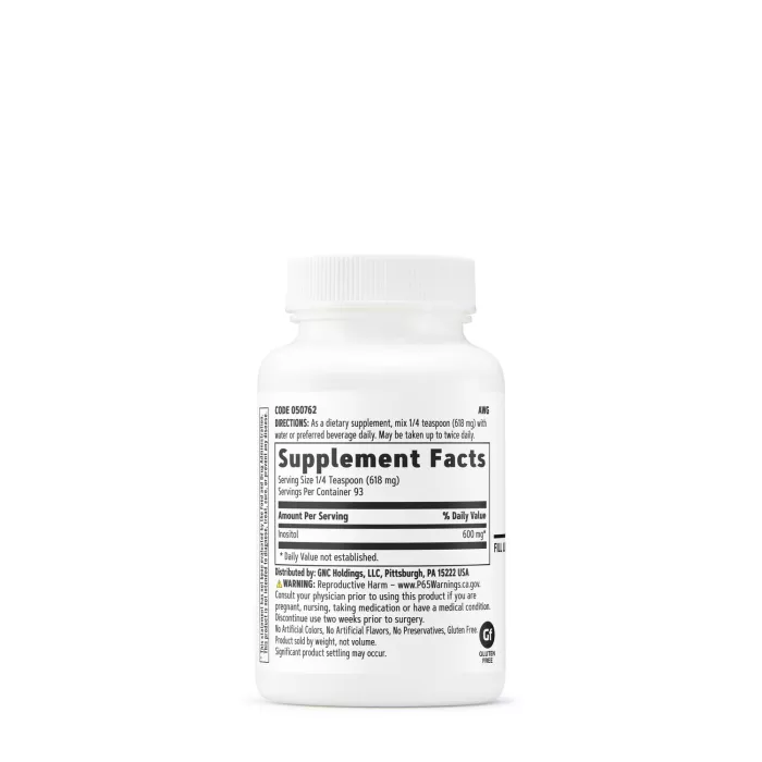 Gnc Inositol Powder, Myo-inozitol Pudra 600 Mg, 57.5 G Gnc Inositol Powder, Myo-inozitol Pudra 600 Mg, 57.5 G