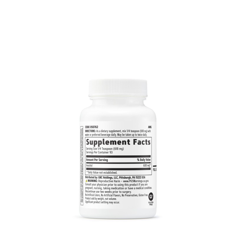 Gnc Inositol Powder, Myo-inozitol Pudra 600 Mg, 57.5 G