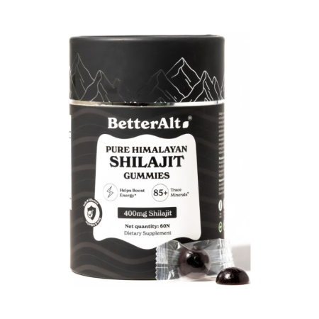 Better Alt Pure Himalayan Shilajit Gummies, Jeleuri De Shilajit Din Himalaya, 60 Jeleuri