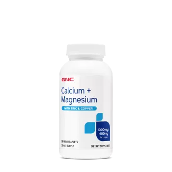 Gnc Calciu 1000 Mg Magneziu 400 Mg With Zinc & Cooper, Formula Premium De Calciu, Magneziu, Zinc Si Cupru, 90 Cps