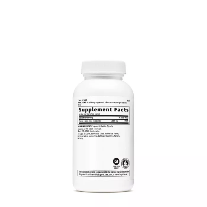 Gnc Vitamin E 268,5 Mg (400 Iu), Vitamina E 400 Ui, 180 Cps Gnc Vitamin E 268,5 Mg (400 Iu), Vitamina E 400 Ui, 180 Cps