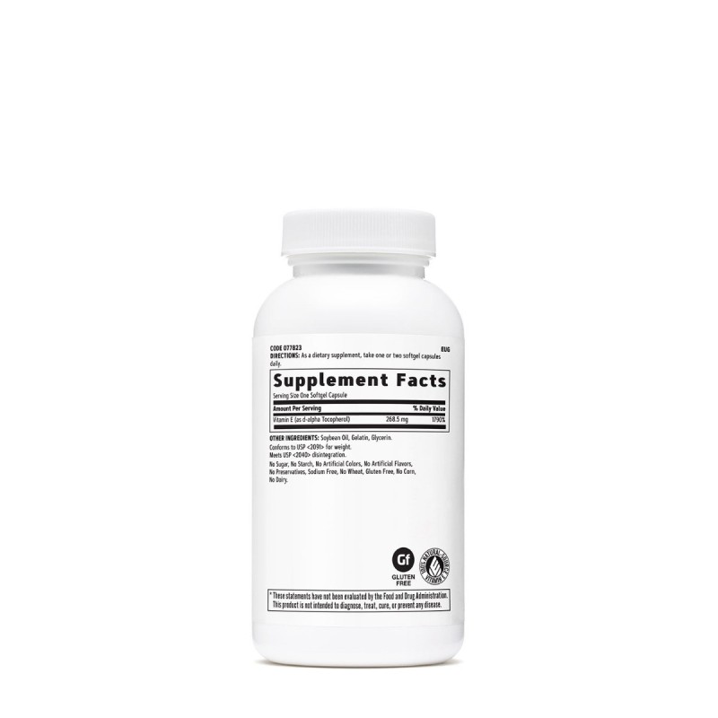 Gnc Vitamin E 268,5 Mg (400 Iu), Vitamina E 400 Ui, 180 Cps