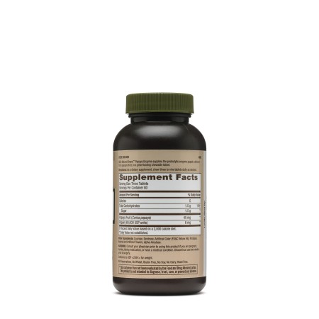 Gnc Natural Brand Papaya Enzyme, Enzime Digestive Din Papaia, 240 Tb