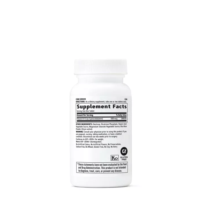 Gnc Vitamina B-12 500 Mcg, 100 Tb Gnc Vitamina B-12 500 Mcg, 100 Tb
