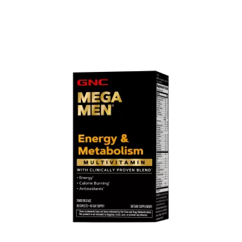 Gnc Mega Men Energy & Metabolism, Complex De Multivitamine Pentru Barbati, Energie Si Metabolism, 90 Tb