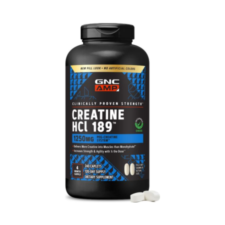 Gnc Amp Creatine Hcl 189, Creatina Hidroclorid Cu Administrare Si Absorbtie Rapida, 240 Tb