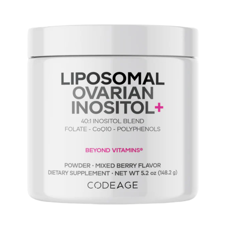Codeage Liposomal Ovarian Inositol+ - Mixed Berry , Myo-inozitol Ovarian Cu Coenzima Q10 Cu Aroma De Fructe De Padure, 148.2 G