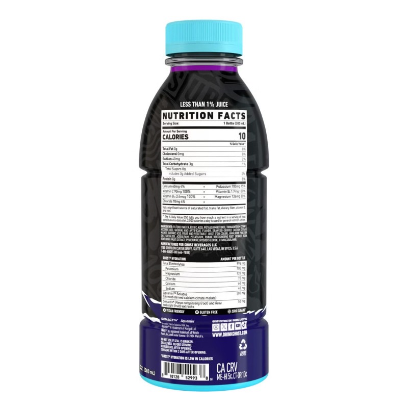 Ghost Hydration Drink With Welch's Grape Flavor, Bautura Hidratanta Cu Aroma De Struguri Welch's, 500 Ml