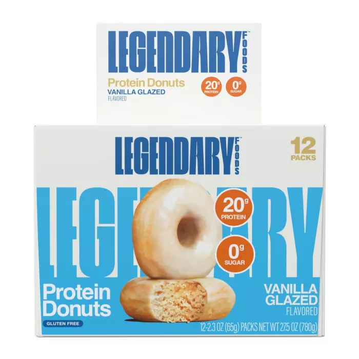 Legendary Foods Protein Donut With Vanilla Glazed, Gogoasa Proteica Cu Glazura De Vanilie, 65 G