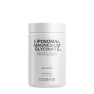 Codeage Liposomal Magnesium Glycinate, Magneziu Bisglicinat Lipozomal Cu Bioperine - Formula Avansata Pentru Absorbtie Superioara, 120 Cps