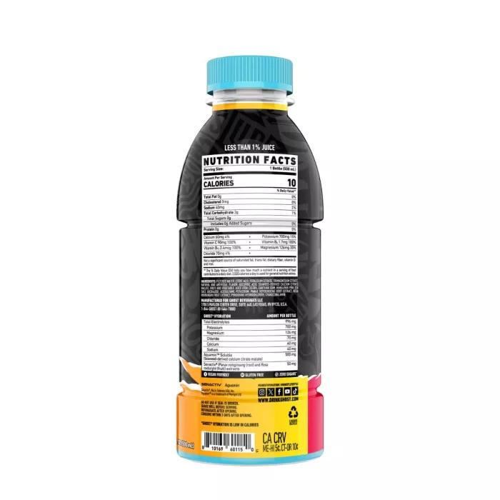 Ghost Hydration Drink With Strawbango Flavor, Bautura Hidratanta Cu Aroma De Strawbango, 500 Ml