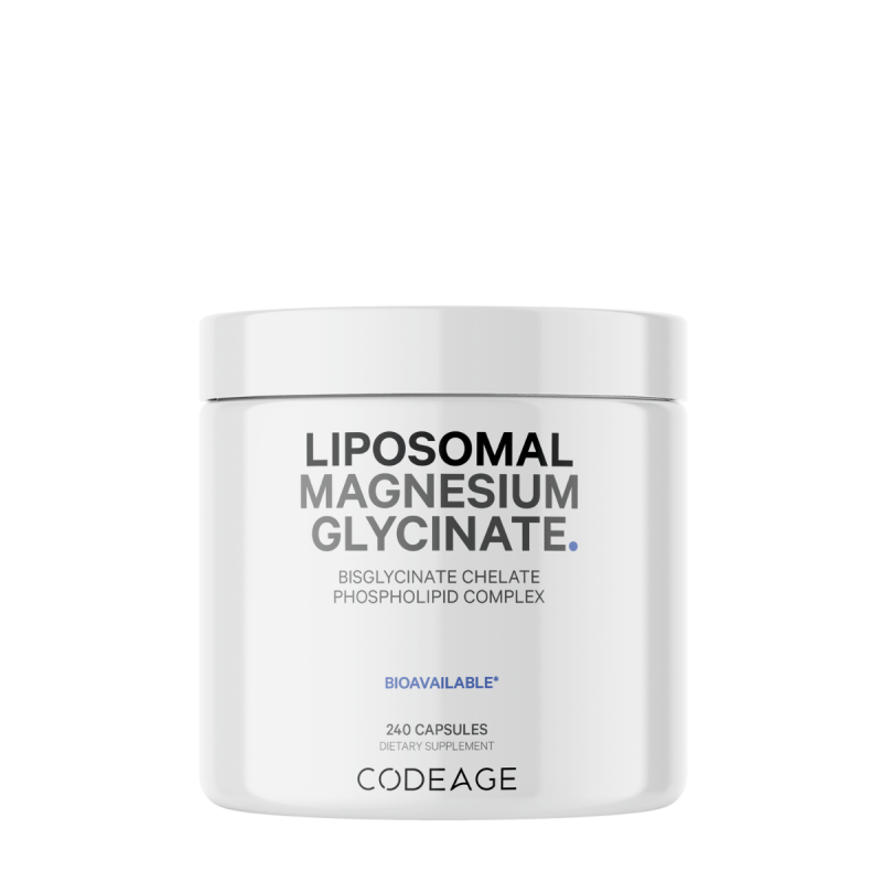 Codeage Magneziu Bisglicinat Lipozomal Cu Bioperine - Formula Avansata Pentru Absorbtie Superioara, 240 Cps