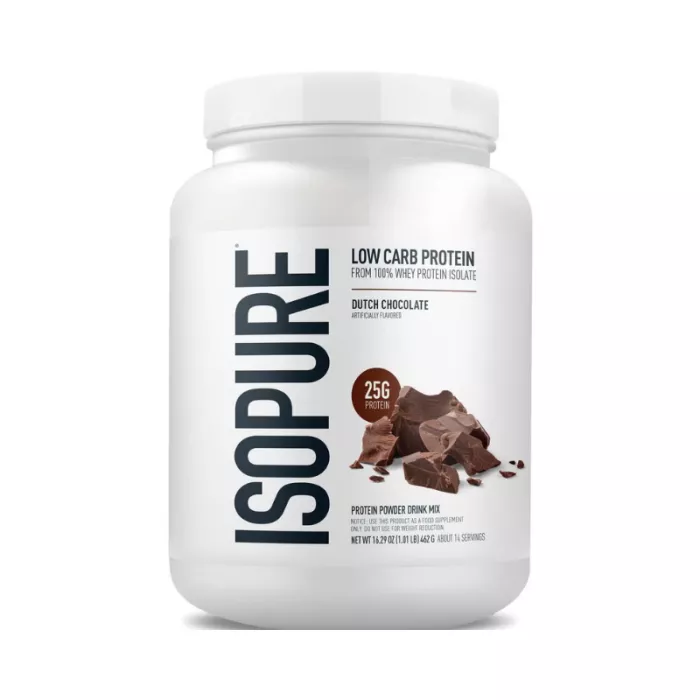 Isopure Low Carb Protein Powder, Proteina Izolata Din Zer, Cu Aroma De Ciocolata, 462 G