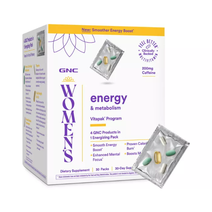 Gnc Women's Vitapak Program Energy And Metabolism, Complex De Multivitamine Pentru Femei, Energie Si Metabolism, 30 Pachetele