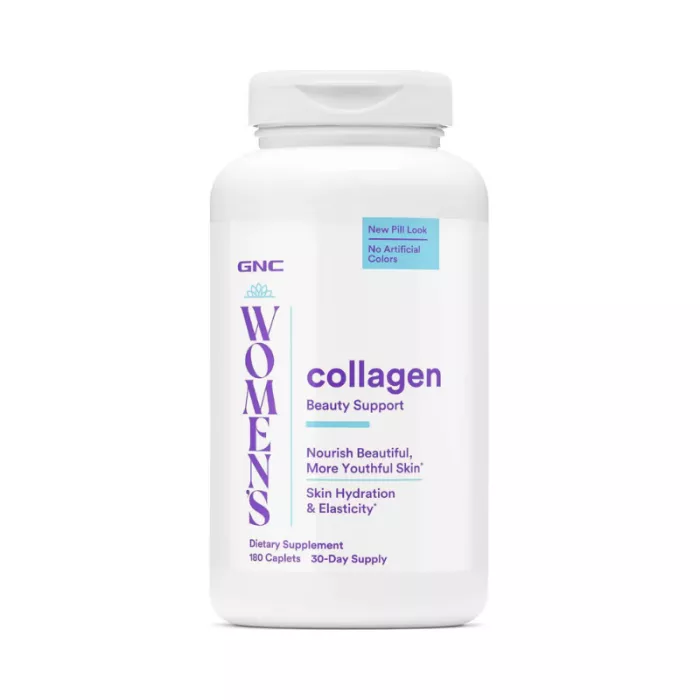 Gnc Women’s Collagen, Supliment Cu Colagen Pentru Piele, Par Si Unghii, 180 Tb