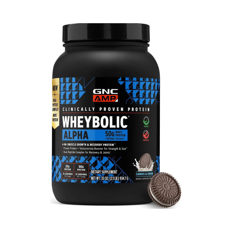 Gnc Amp New Wheybolic Alpha, Proteina Din Zer, Studiata Clinic, Cu Aroma De Biscuiti Cu Crema, 934,7 G