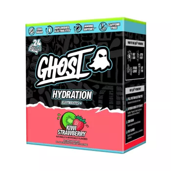 Ghost Hydration Sticks, Electroliti Cu Aroma De Capsuni Si Kiwi, 24 De Plicuri, 204 G