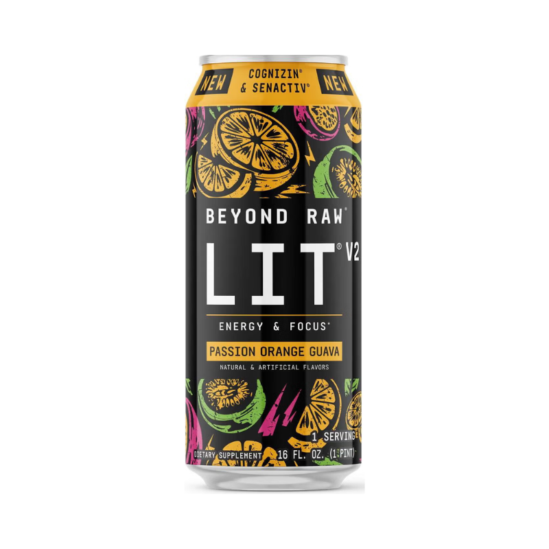 Gnc Beyond Raw Lit V2 On-the-go Pre-workout Passion Orange Guava, Bautura Pre-workout Rtd, 473 Ml