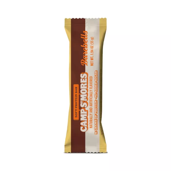 Barebells Protein Bar, With Camp S'mores Flavor, Baton Proteic Cu Aroma De Bezea Caramelizata, 55 G