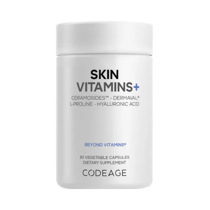 Codeage Skin Vitamins+, Formula Avansata Pentru Hidratare, Elasticitate Si Stralucire Naturala A Pielii, 30 Cps