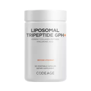 Codeage Liposomal Tripeptide Gph+ – Formula Lipozomala Colagen Verisol Si Acid Hialuronic, 120 Cps