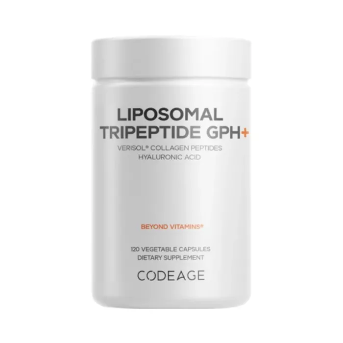 Codeage Liposomal Tripeptide Gph+ – Formula Lipozomala Colagen Verisol Si Acid Hialuronic, 120 Cps
