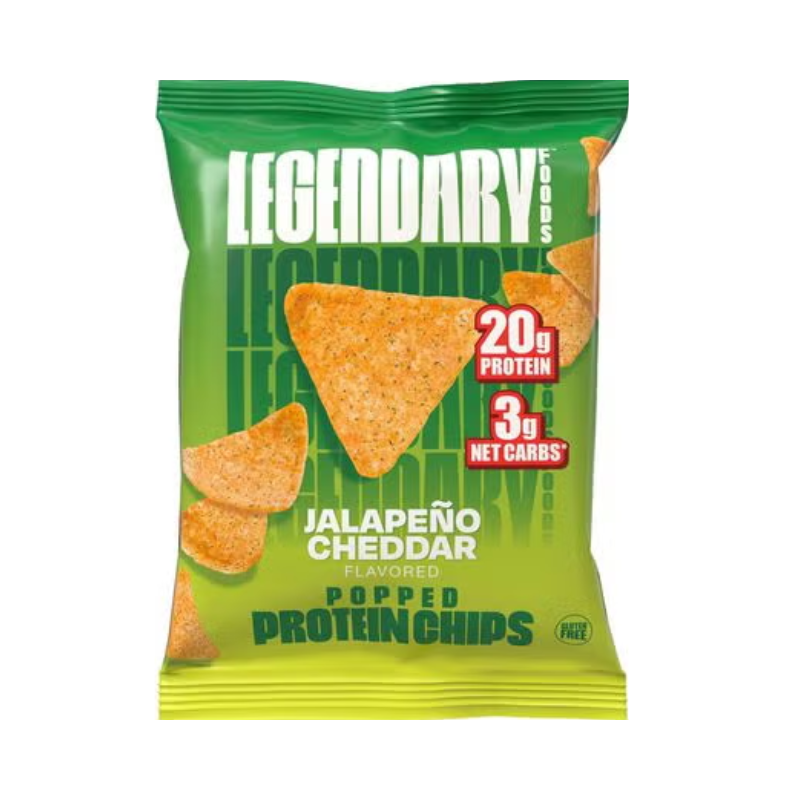 Legendary Foods Popped Protein Chips With Jalapeno Cheddar Flavor, Chipsuri Proteice Cu Aroma De Jalapeno Si Branza Cheddar, 34 G
