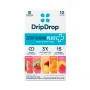 Dripdrop Zero Sugar Plus+ Electrolyte Drink Mix, Variety Pack Flavors, Hidratare Avansata Fara Zahar, Cu Electroliti Si 15 Vitamine, 10 X 5.6 G
