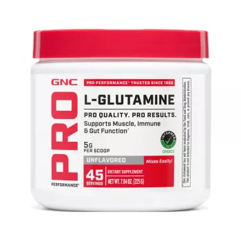 Gnc Pro Performance L-glutamine 5000 Mg, L-glutamina Pudra Fara Aroma, 225 G