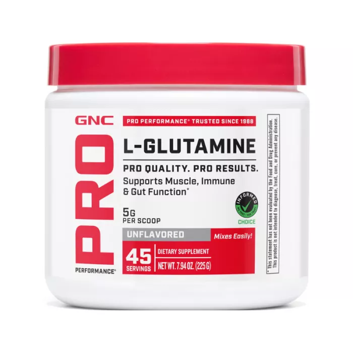 Gnc Pro Performance L-glutamine 5000 Mg, L-glutamina Pudra Fara Aroma, 225 G
