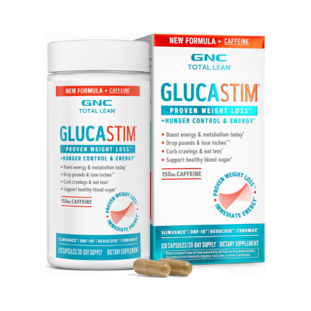 Gnc Total Lean Glucastim Formula Avansata Pentru Slabit Cu Cafeina, 120 Cps