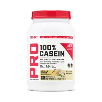 Gnc Pro Performance 100% Casein, Cazeina Cu Aroma De Vanilie, Testata Antidoping, 777.5 G