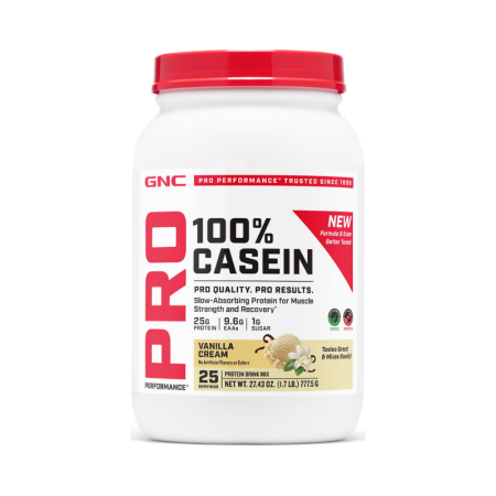 Gnc Pro Performance 100% Casein, Cazeina Cu Aroma De Vanilie, Testata Antidoping, 777.5 G