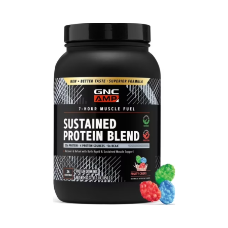 Gnc Amp Sustained Protein Blend, Amestec Proteic Cu Aroma De Cereale Fructate, 850.2 G