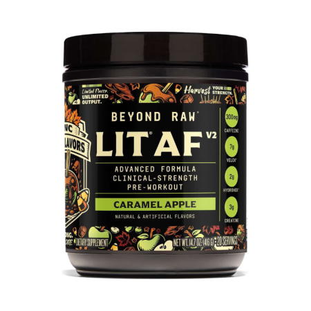 Gnc Beyond Raw Lit Af V2, Formula Avansata De Pre-workout, Cu Aroma De Mar Caramelizat, 416 G