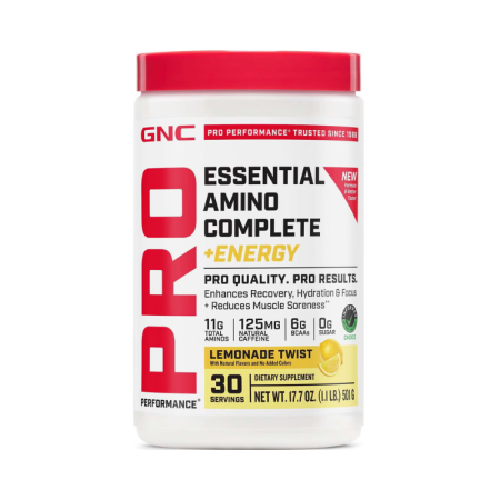 Gnc Pro Performance Essential Amino Complete Energy, Aminoacizi Cu Aroma De Limonada, 501 G